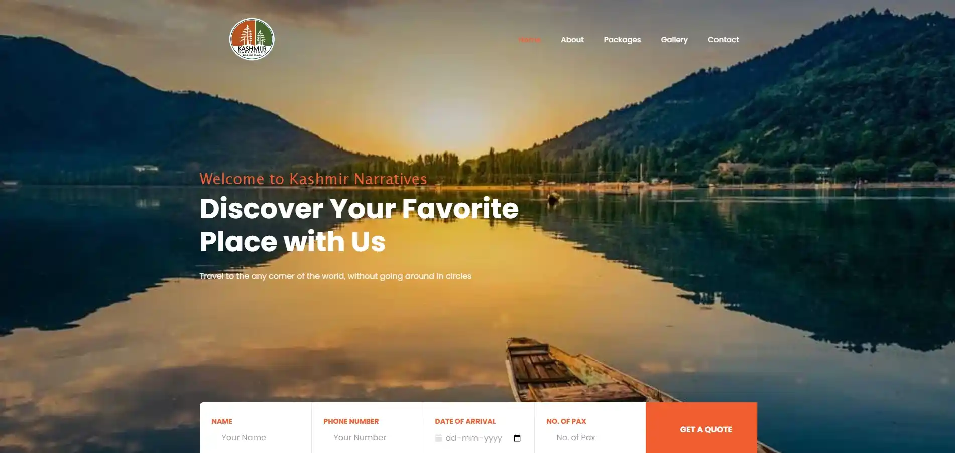 Mountain Adventures website on laptop